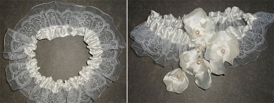 как делается самая простая подвязка невесты своими руками