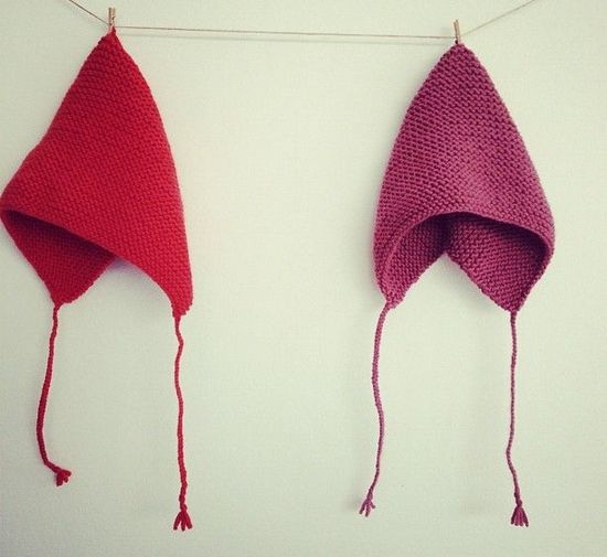 Шапочка для новорожденного мальчика спицами «Эльфик»