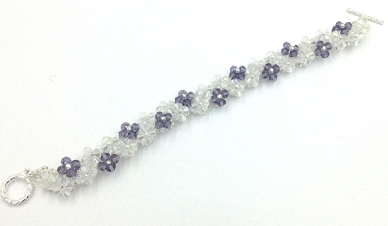 Схема плетения браслета «цветочек»