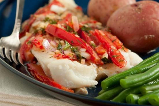 Филе трески запеченное