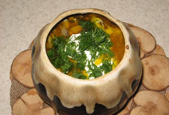 жаркое из свинины с картошкой и грибами