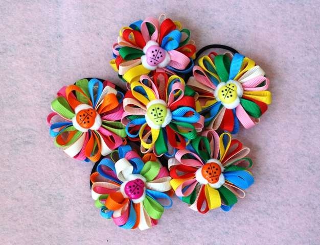 Заколки из лент своими руками