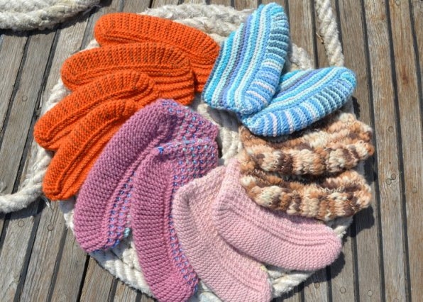 Виды вязаных следков