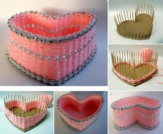 Шкатулка из зубочисток и ниток