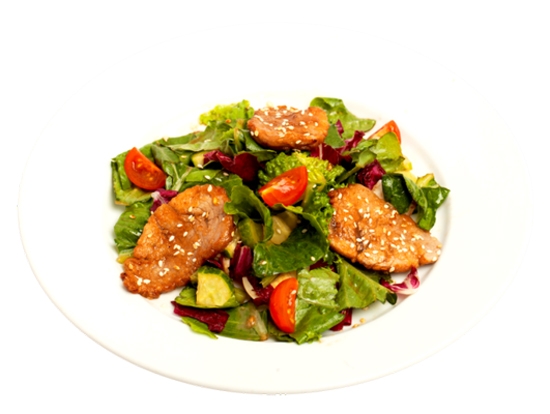 Салат из салата: микс витаминов с гранатовым соусом