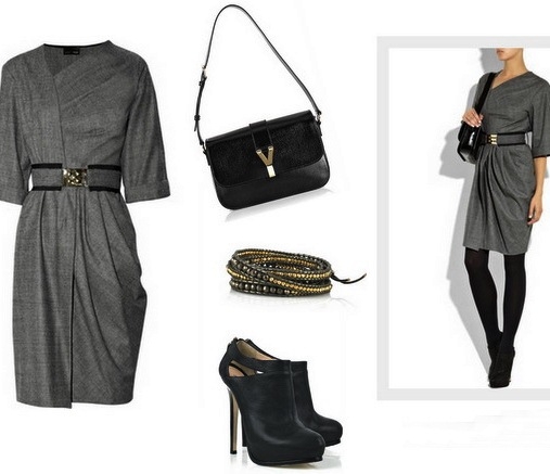 С чем носить черные ботильоны?