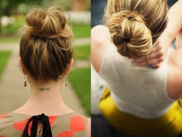 Прическа с бубликом