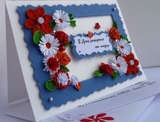 Как делать открытки квиллинг?