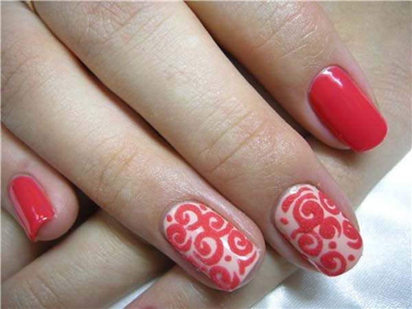 Бархатный песок на ногтях