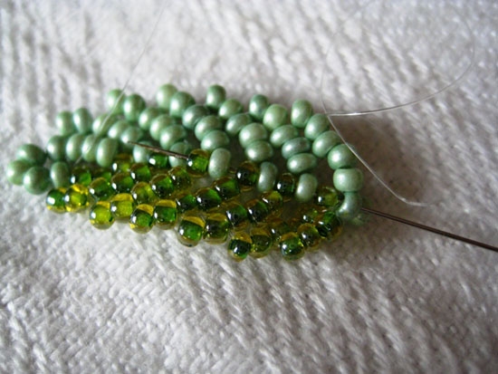 Схема плетения листочков