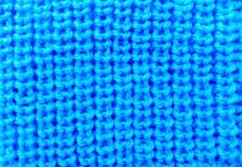 Вязание полуанглийской резинки спицами, жемчужная (патентная) резинка