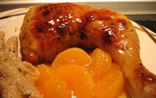 Праздничный стол на скорую руку: курица в мандаринах