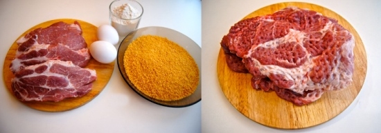 Свиные отбивные в кляре на сковороде