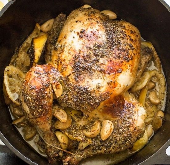 Курица в духовке целиком