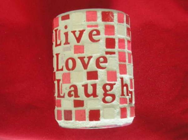 Подставка для карандашей с мозайкой